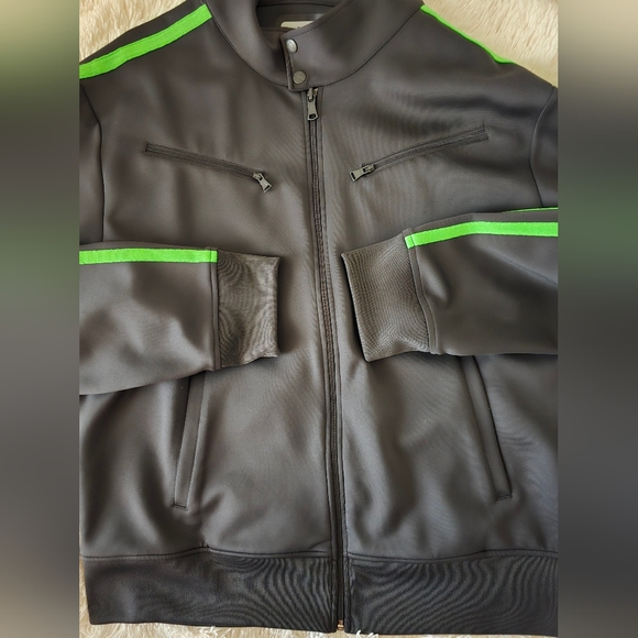 Express Dark Gray Knit Zip Up Jacket size XL - Picture 10 of 14